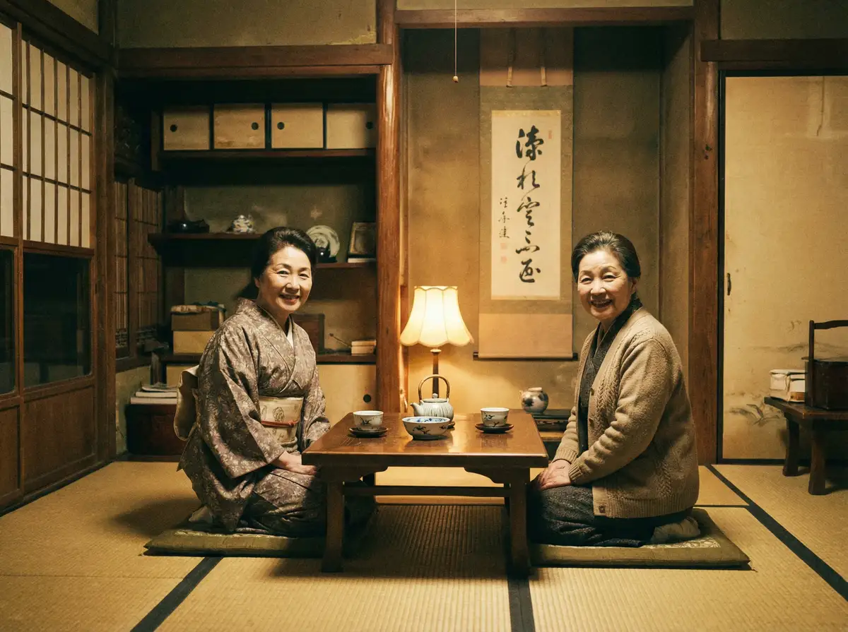 两位优雅的 同居上下铺 | 同居上下铺影院导航 - 同居上下铺最新地址最新更新 在日式茶室中品茶交谈